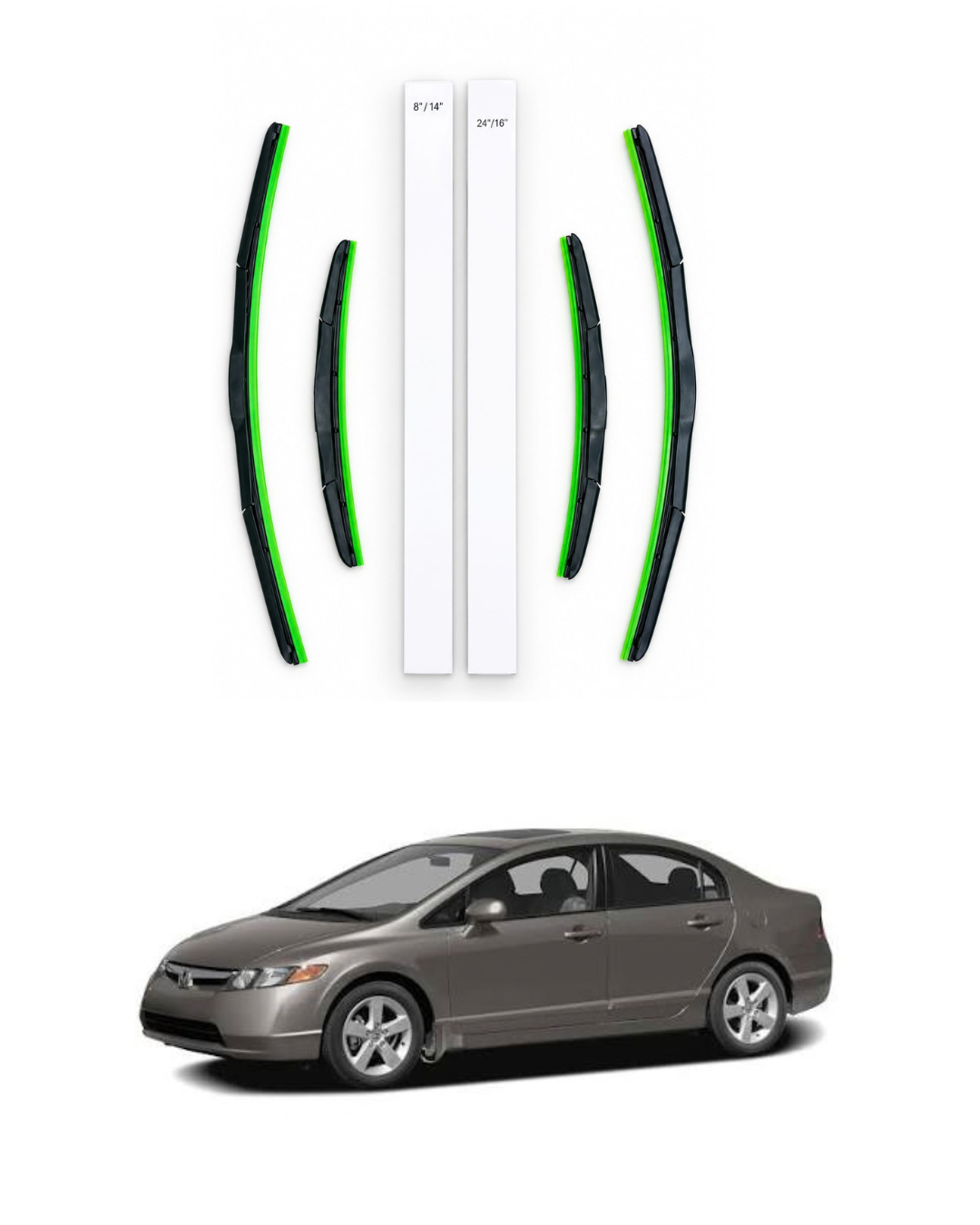 Honda Civic 2007-2012 Wiper blades Geniune type