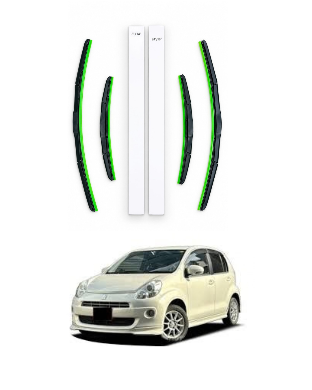 Toyota Passo old Wiper blades Geniune type