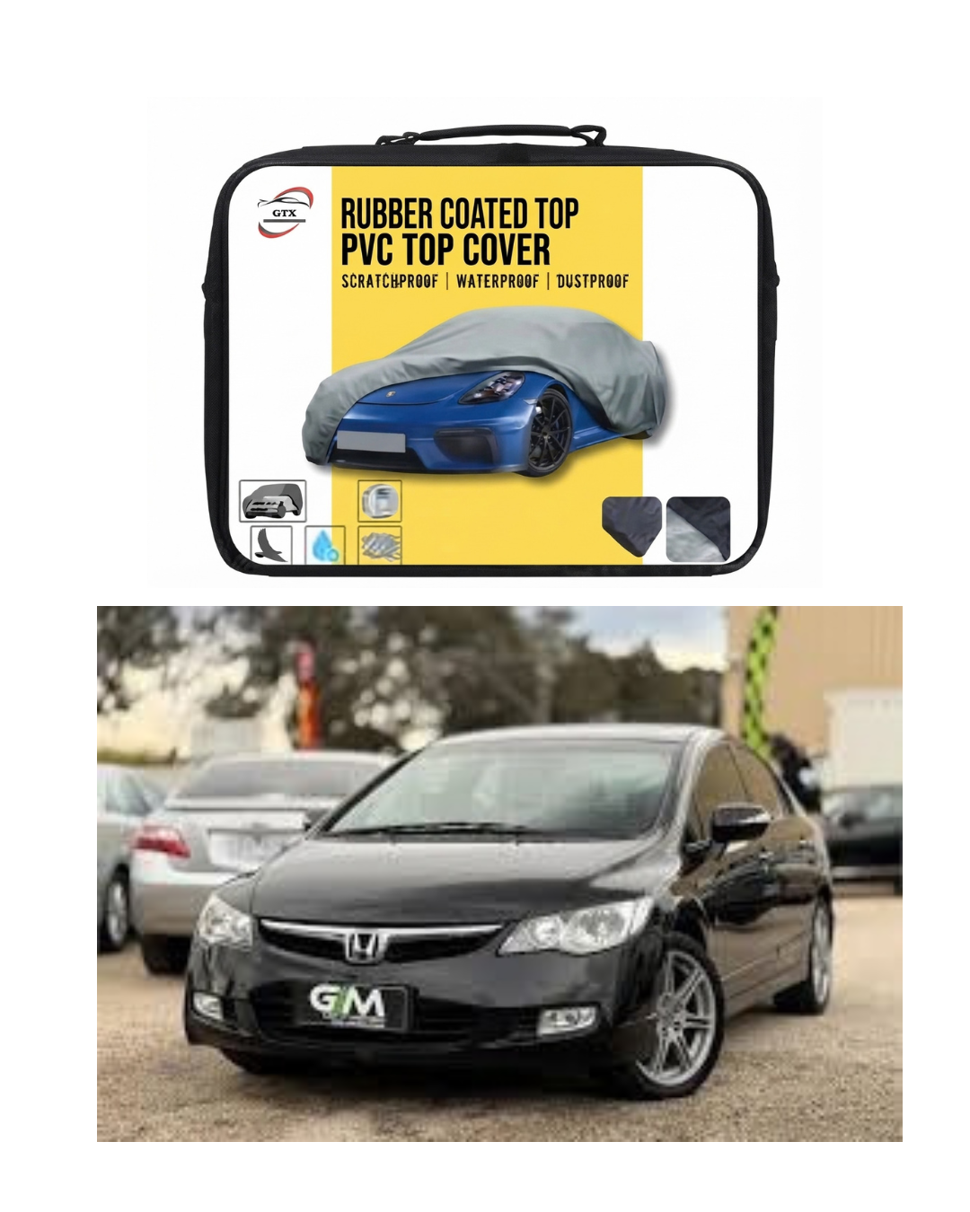 Honda Civic 2007-2012 Rubber Coated Top Cover