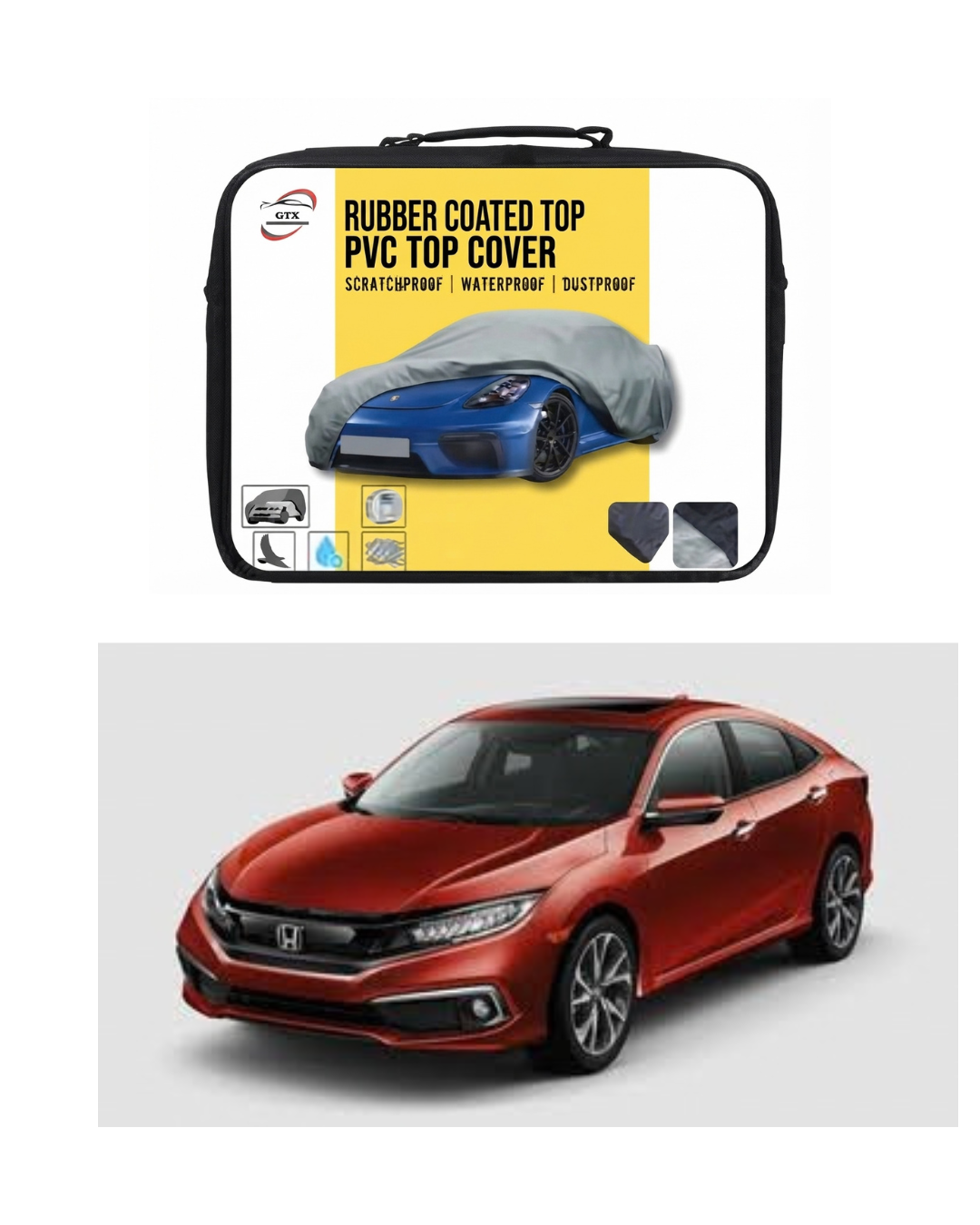 Honda Civic 2016-2021 Rubber Coated Top Cover