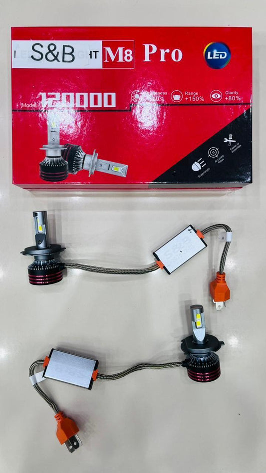 LED S&B M8 Pro  Available in 9005, H4, H11